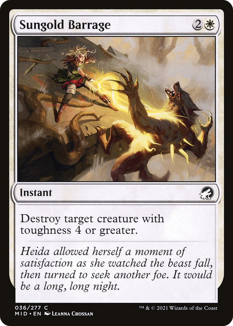 Sungold Barrage [Innistrad: Midnight Hunt] | Grognard Games