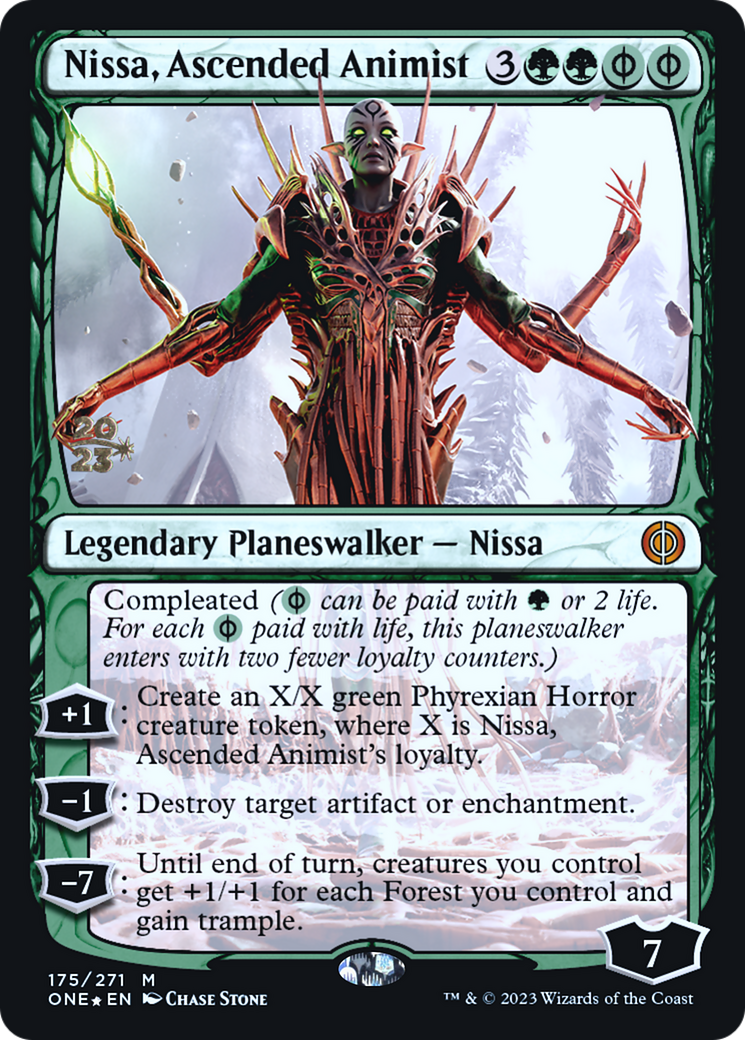 Nissa, Ascended Animist [Phyrexia: All Will Be One Prerelease Promos] | Grognard Games
