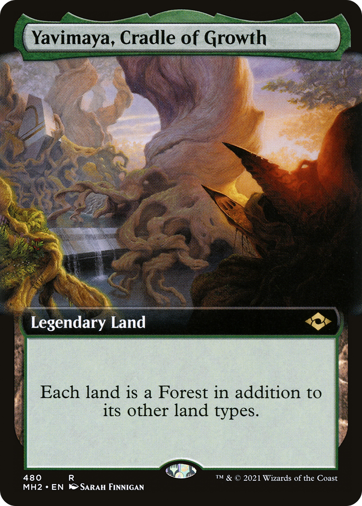 Yavimaya, Cradle of Growth (MH2-480) - Modern Horizons 2: (Extended Art) | Grognard Games