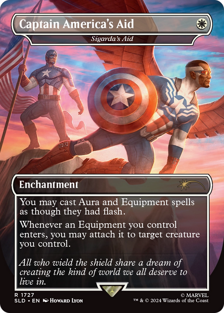 Sigarda's Aid (SLD-1727) - Secret Lair Drop / Captain America's Aid (Borderless) Foil | Grognard Games
