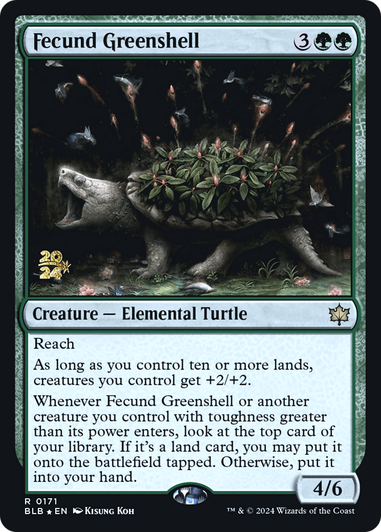 Fecund Greenshell [Bloomburrow Prerelease Promos] | Grognard Games