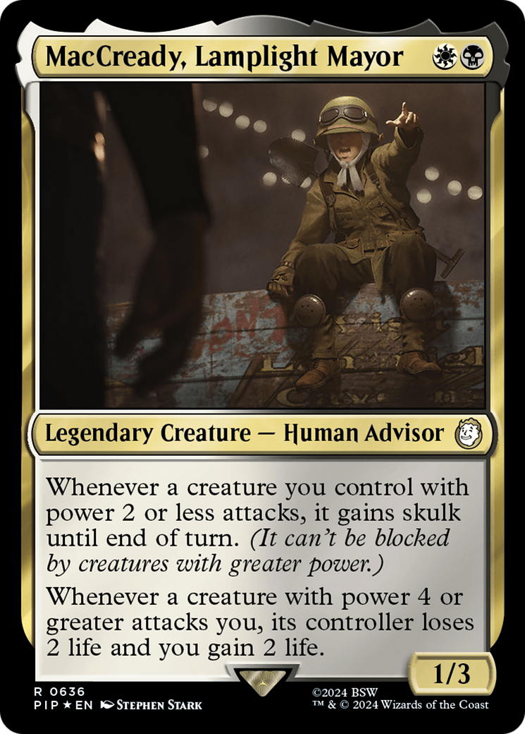 MacCready, Lamplight Mayor (Surge Foil) [Fallout] | Grognard Games