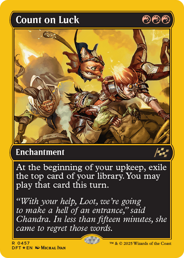 Count on Luck (First-Place Foil) [Aetherdrift] | Grognard Games