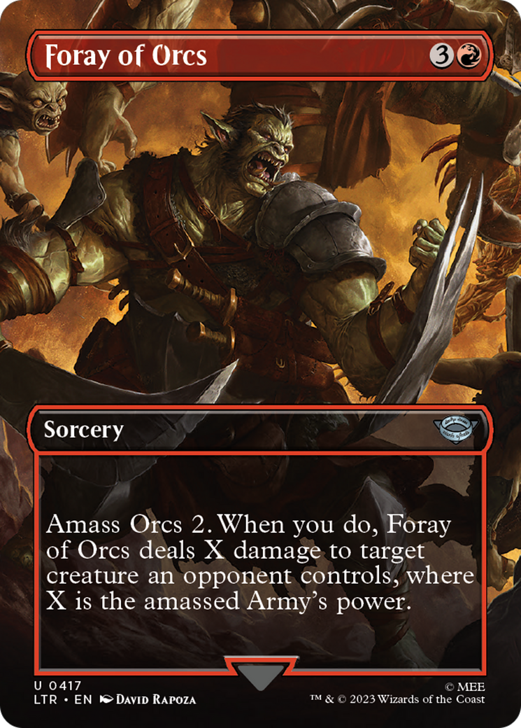 Foray of Orcs (Borderless Alternate Art) [The Lord of the Rings: Tales of Middle-Earth] | Grognard Games