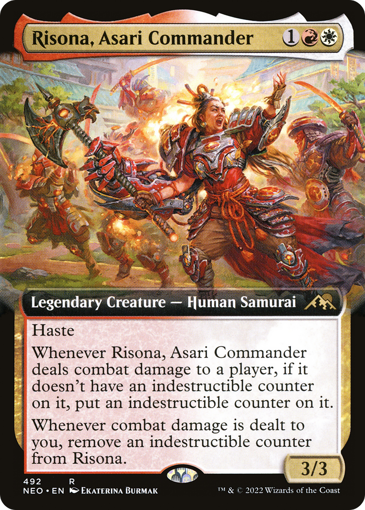 Risona, Asari Commander (Extended Art) [Kamigawa: Neon Dynasty] | Grognard Games