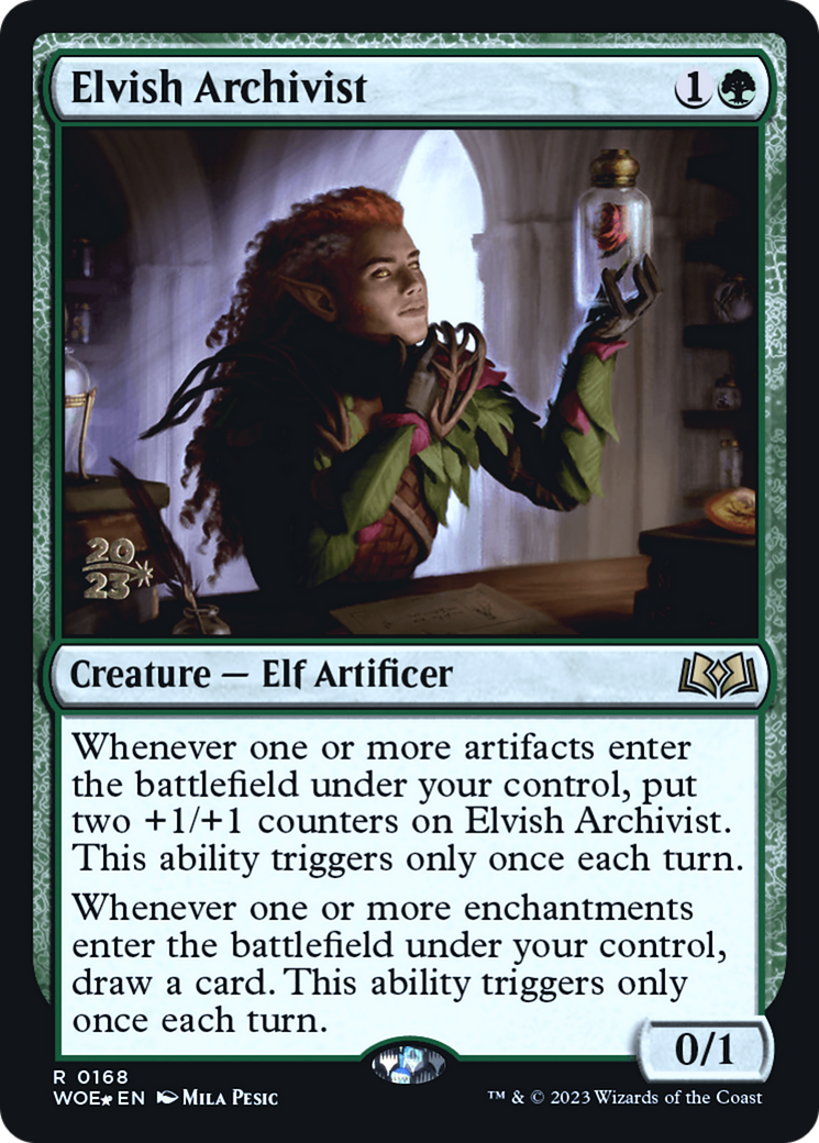 Elvish Archivist [Wilds of Eldraine Prerelease Promos] | Grognard Games