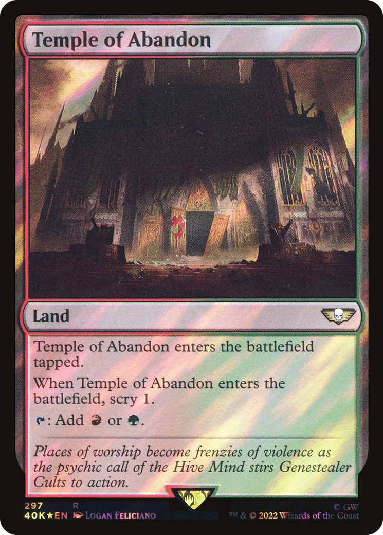 Temple of Abandon (Surge Foil) [Universes Beyond: Warhammer 40,000] | Grognard Games