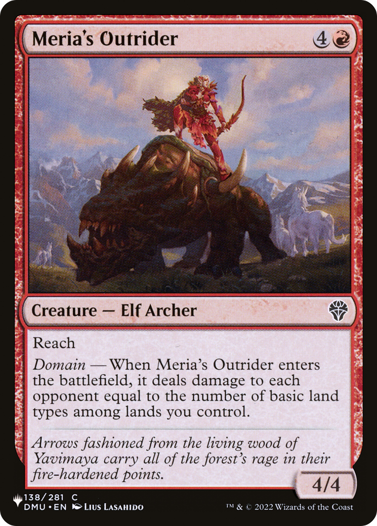 Meria's Outrider [The List] | Grognard Games