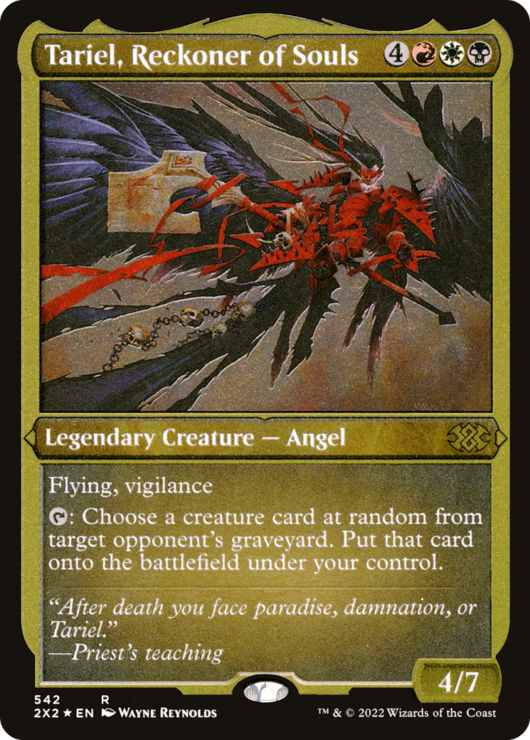 Tariel, Reckoner of Souls (Foil Etched) (2X2-542) - Double Masters 2022 Foil | Grognard Games