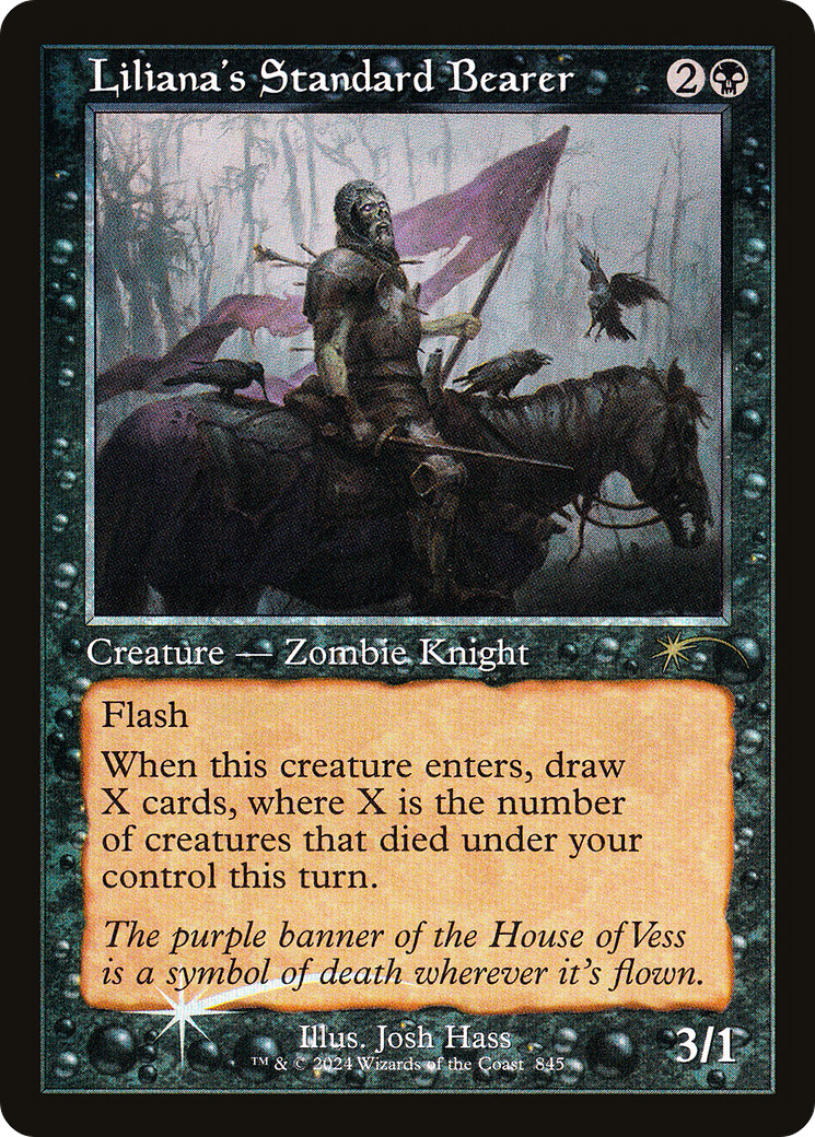 Liliana's Standard Bearer (Retro Frame) [Secret Lair Drop Series] | Grognard Games