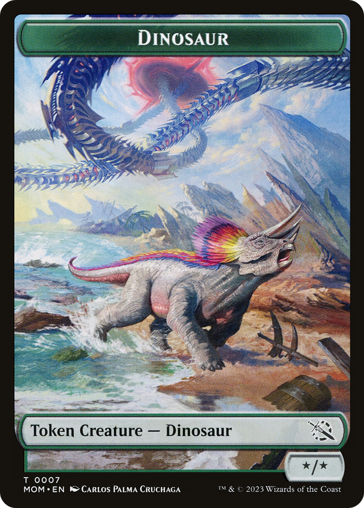 Treasure (20) // Dinosaur Double-Sided Token [March of the Machine Tokens] | Grognard Games