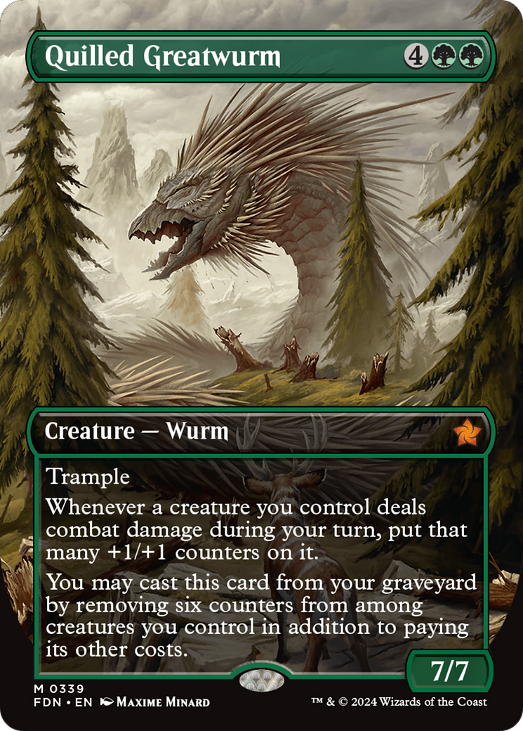 Quilled Greatwurm (Borderless) [Foundations] | Grognard Games