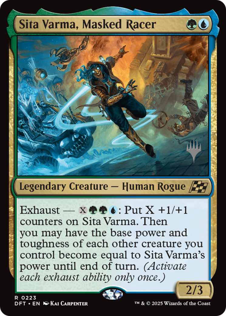 Sita Varma, Masked Racer (Promo Pack) [Aetherdrift Promos] | Grognard Games