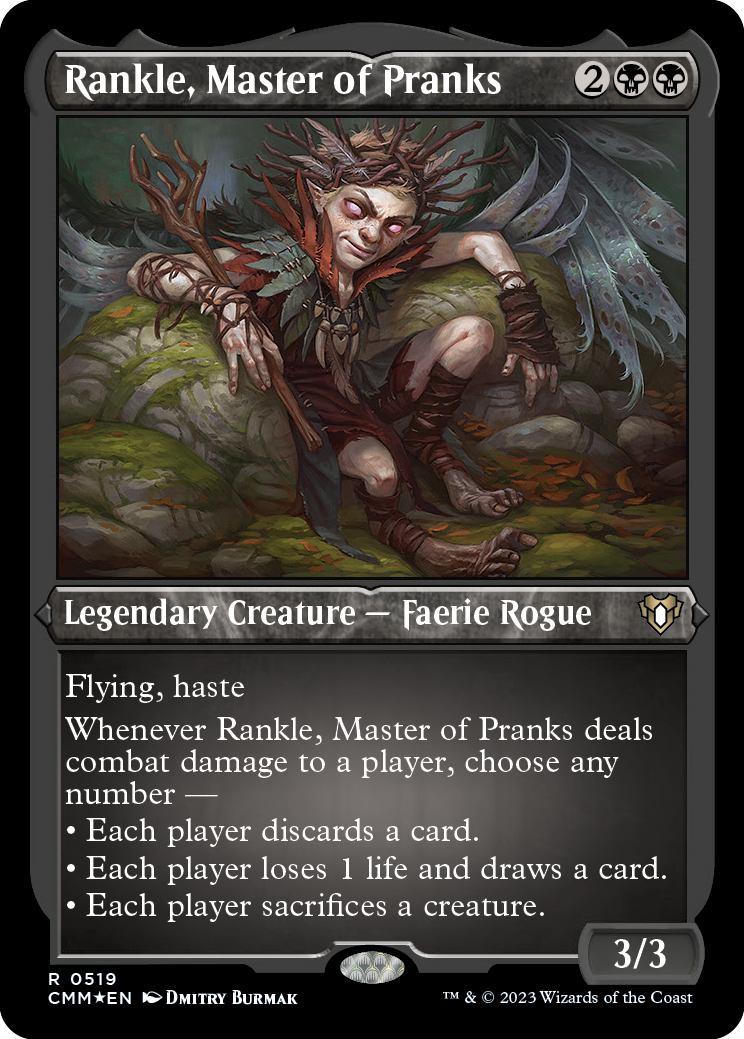 Rankle, Master of Pranks (Foil Etched) [Commander Masters] | Grognard Games