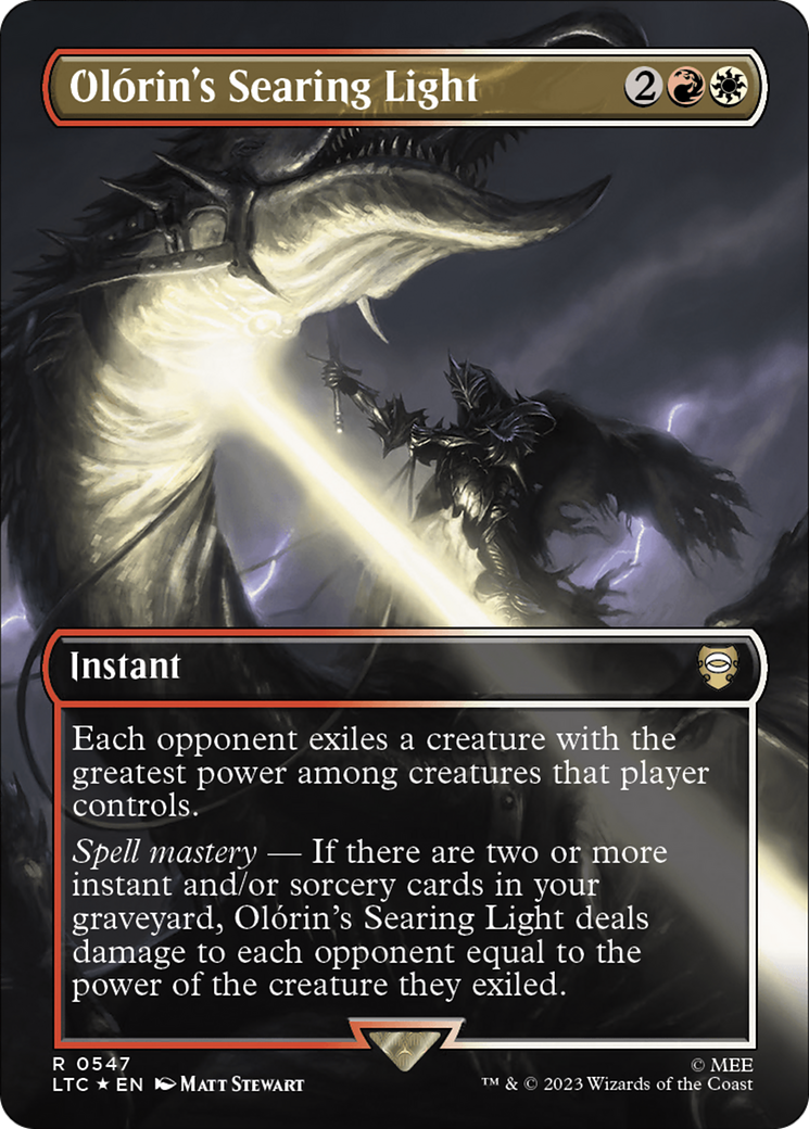 Olorin's Searing Light (Borderless) (Surge Foil) [The Lord of the Rings: Tales of Middle-Earth Commander] | Grognard Games