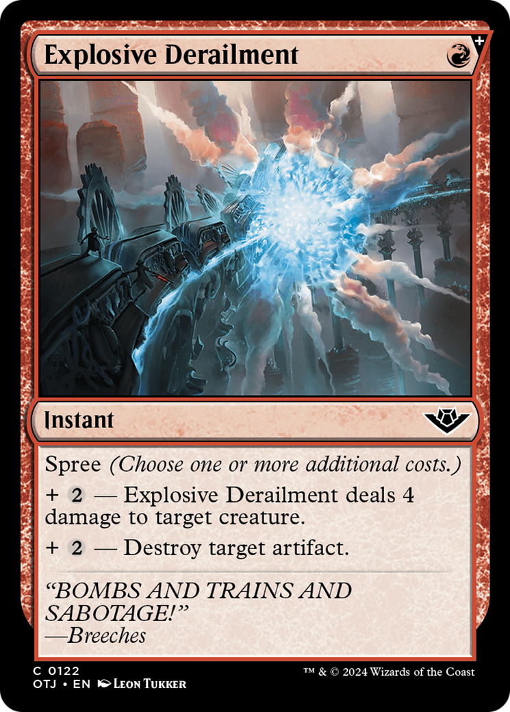 Explosive Derailment (OTJ-122) - Outlaws of Thunder Junction: (spree) Foil | Grognard Games