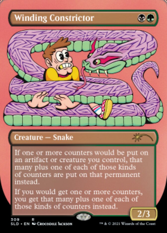 Winding Constrictor (Borderless) (Foil Etched) [Secret Lair Drop Series] | Grognard Games