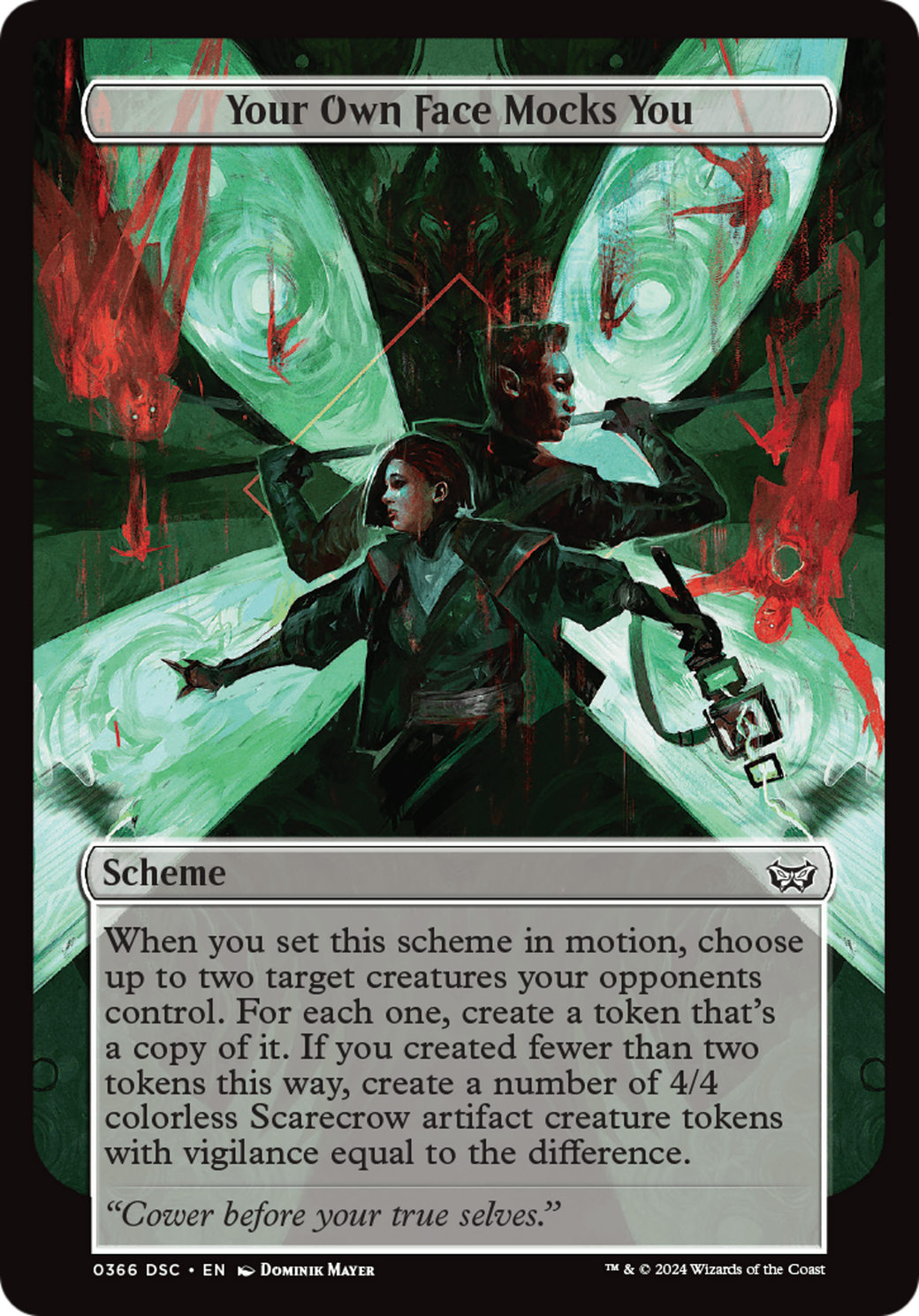 Your Own Face Mocks You (Full Art) [Duskmourn: Archenemy] | Grognard Games