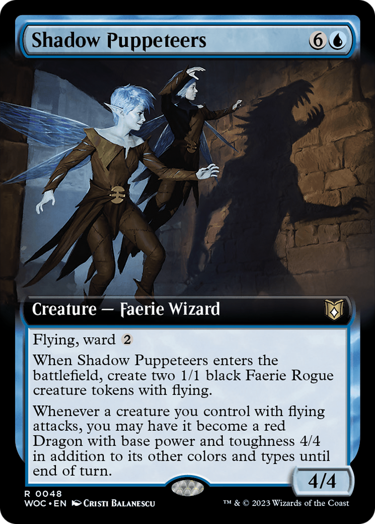 Shadow Puppeteers (Extended Art) [Wilds of Eldraine Commander] | Grognard Games