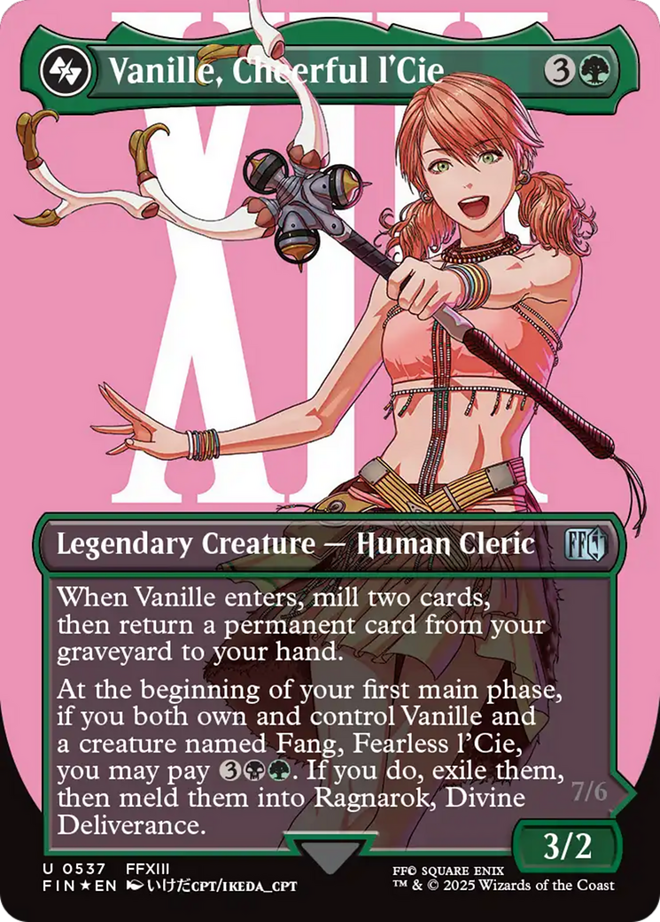 Vanille, Cheerful l'Cie // Ragnarok, Divine Deliverance (Borderless) (Surge Foil) [FINAL FANTASY] | Grognard Games