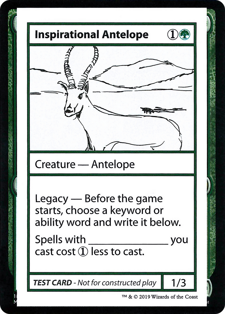 Inspirational Antelope (2021 Edition) [Mystery Booster Playtest Cards] | Grognard Games