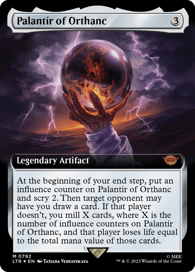 Palantir of Orthanc (Extended Art) (Surge Foil) [The Lord of the Rings: Tales of Middle-Earth] | Grognard Games