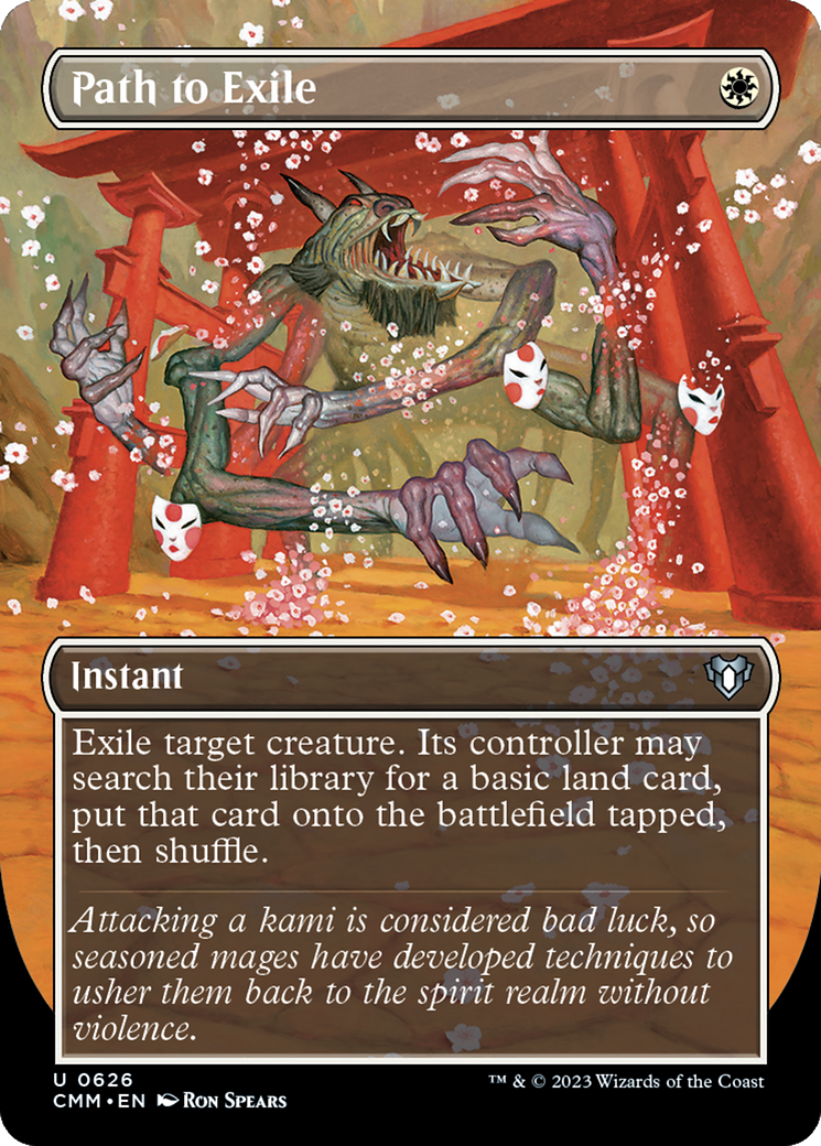 Path to Exile (Borderless Alternate Art) [Commander Masters] | Grognard Games