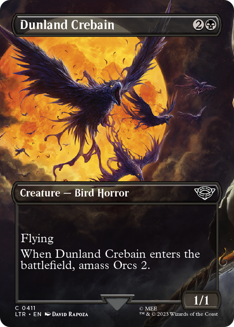 Dunland Crebain (Borderless Alternate Art) [The Lord of the Rings: Tales of Middle-Earth] | Grognard Games