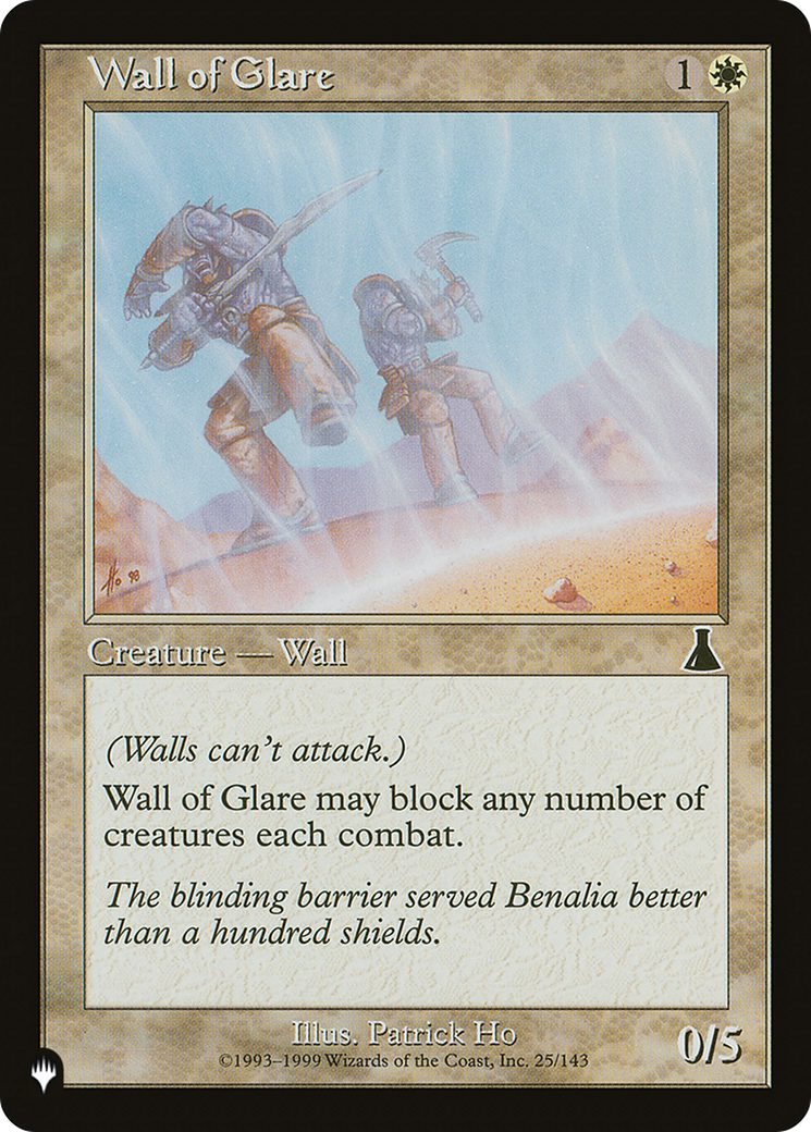 Wall of Glare [The List Reprints] | Grognard Games