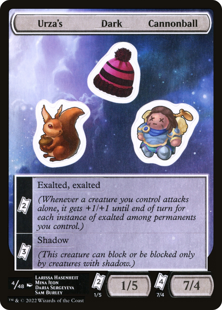 Urza's Dark Cannonball [Unfinity Stickers] | Grognard Games