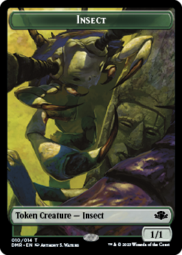 Insect Token [Dominaria Remastered Tokens] | Grognard Games