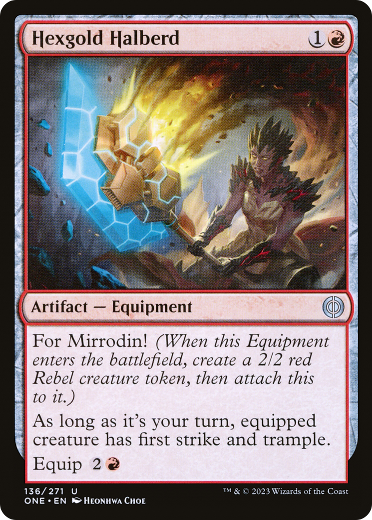 Hexgold Halberd [Phyrexia: All Will Be One] | Grognard Games