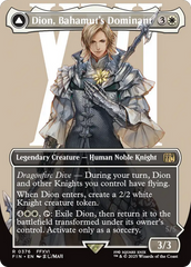 Dion, Bahamut's Dominant // Bahamut, Warden of Light (FIN-376) - FINAL FANTASY: (enchantment) (Borderless) Foil | Grognard Games