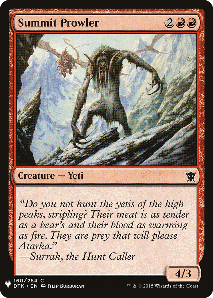 Summit Prowler [Mystery Booster] | Grognard Games