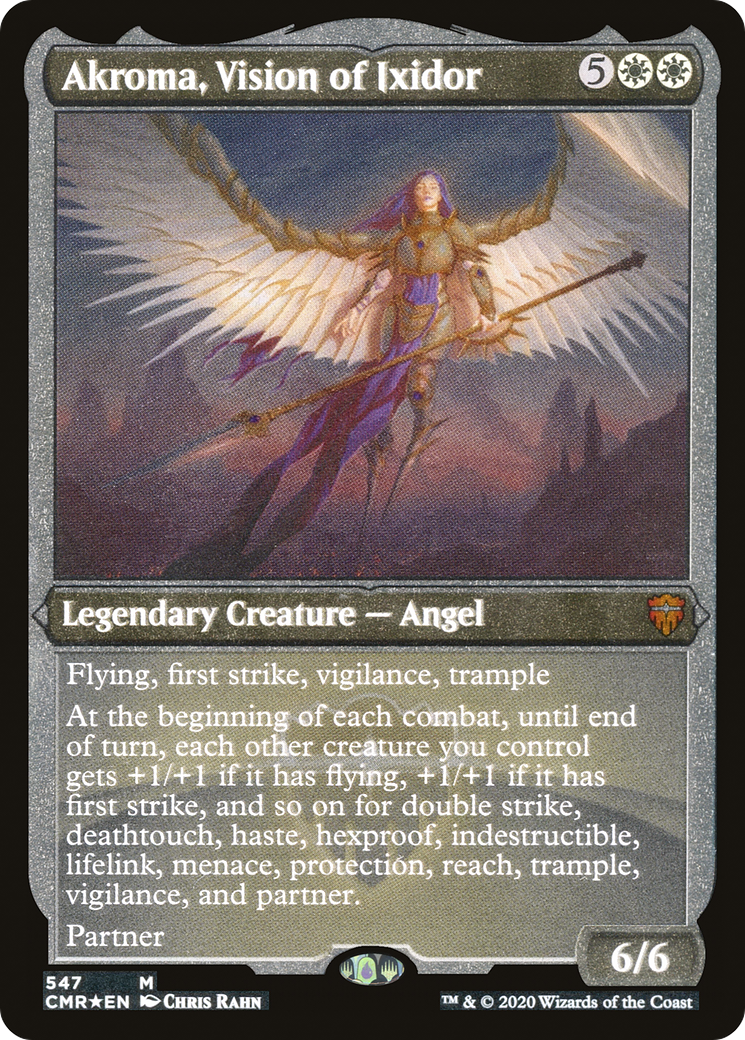 Akroma, Vision of Ixidor (Etched) [Commander Legends] | Grognard Games
