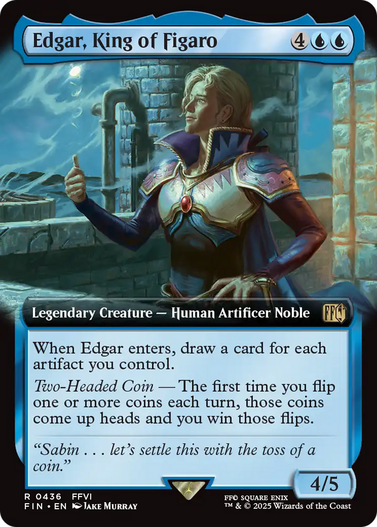 Edgar, King of Figaro (FIN-436) - FINAL FANTASY: (Extended Art) Foil | Grognard Games