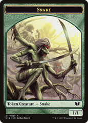 Snake (017) // Saproling Double-Sided Token [Commander 2015 Tokens] | Grognard Games