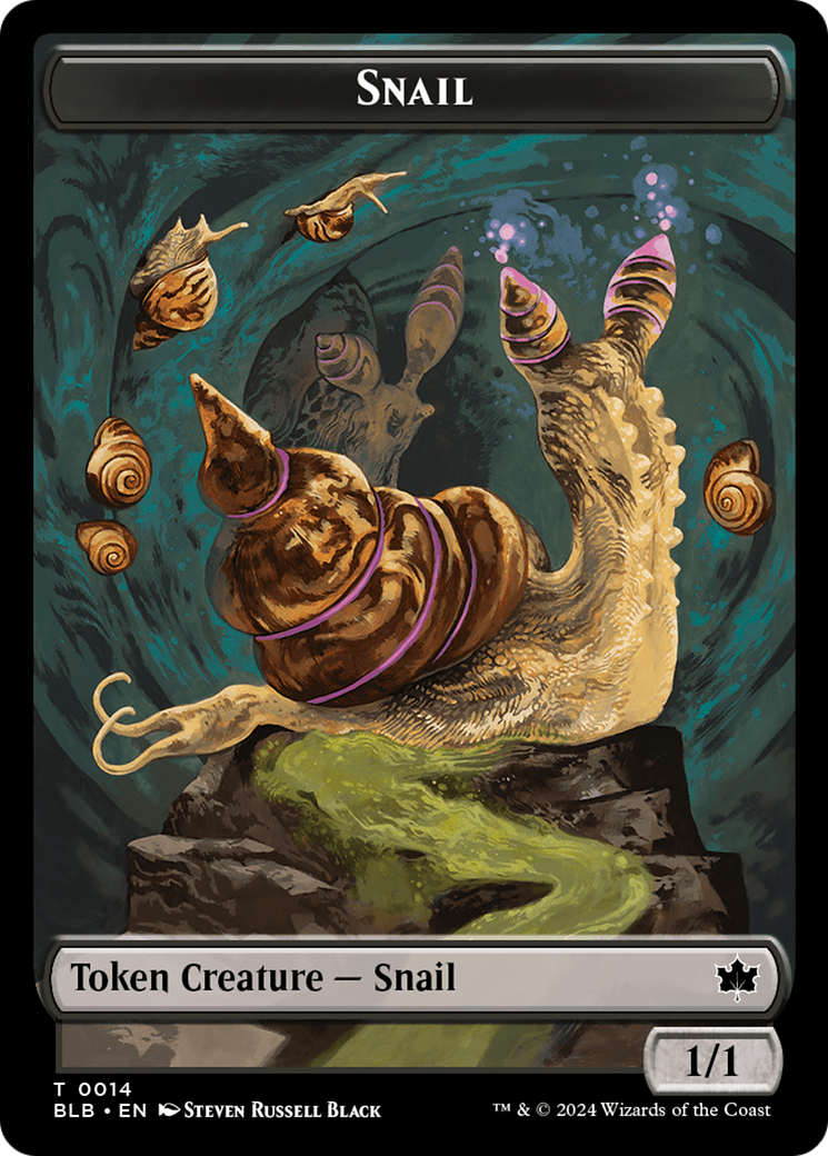 Snail // Thundertrap Trainer Double-Sided Token [Bloomburrow Tokens] | Grognard Games