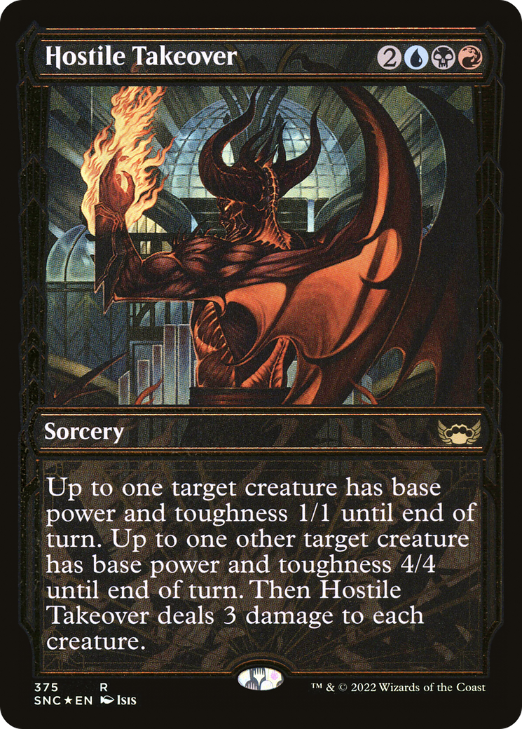 Hostile Takeover (Showcase Golden Age Gilded Foil) [Streets of New Capenna] | Grognard Games