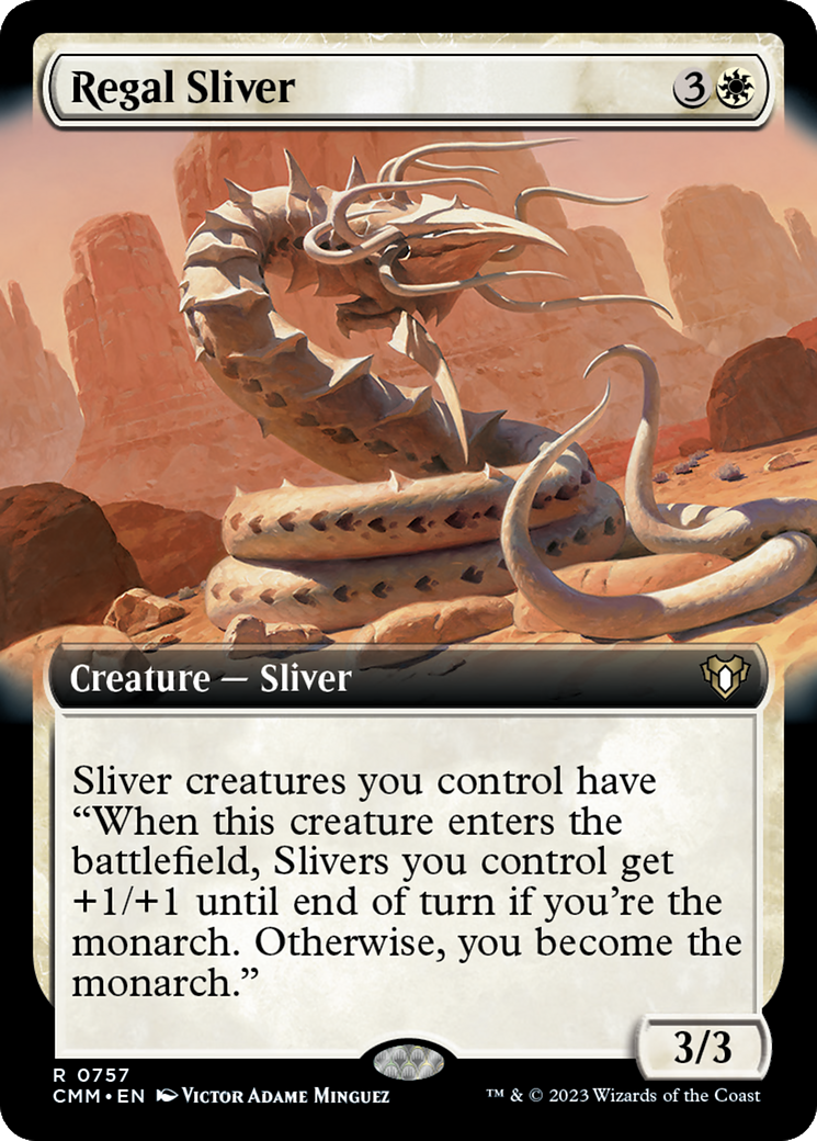 Regal Sliver (Extended Art) [Commander Masters] | Grognard Games