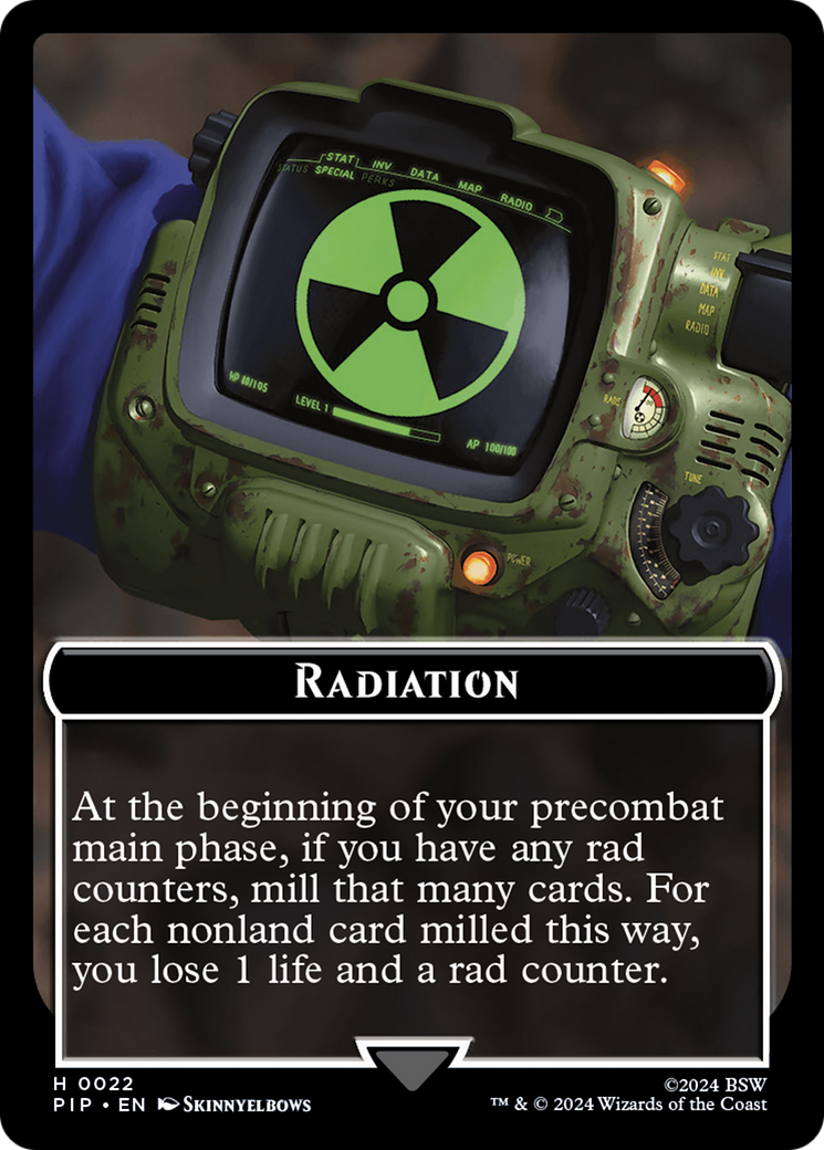 Radiation // Human Soldier Double-Sided Token [Fallout Tokens] | Grognard Games