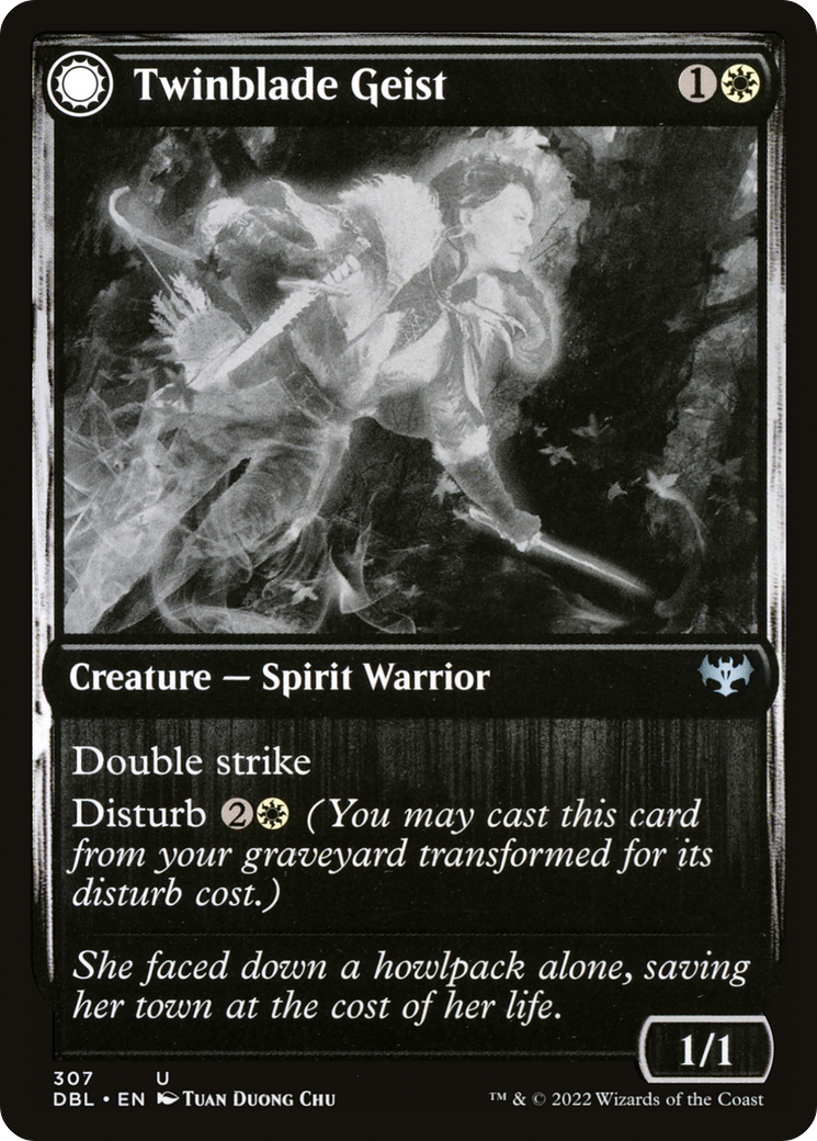 Twinblade Geist // Twinblade Invocation [Innistrad: Double Feature] | Grognard Games