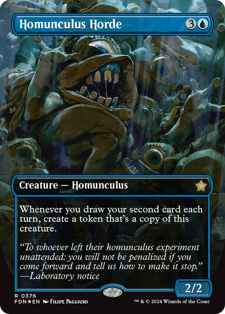 Homunculus Horde (Borderless) (Mana Foil) [Foundations] | Grognard Games