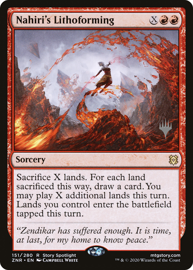 Nahiri's Lithoforming (Promo Pack) [Zendikar Rising Promos] | Grognard Games