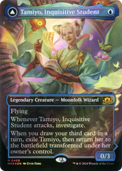 Tamiyo, Inquisitive Student // Tamiyo, Seasoned Scholar (Borderless) (Textured Foil) [Modern Horizons 3] | Grognard Games