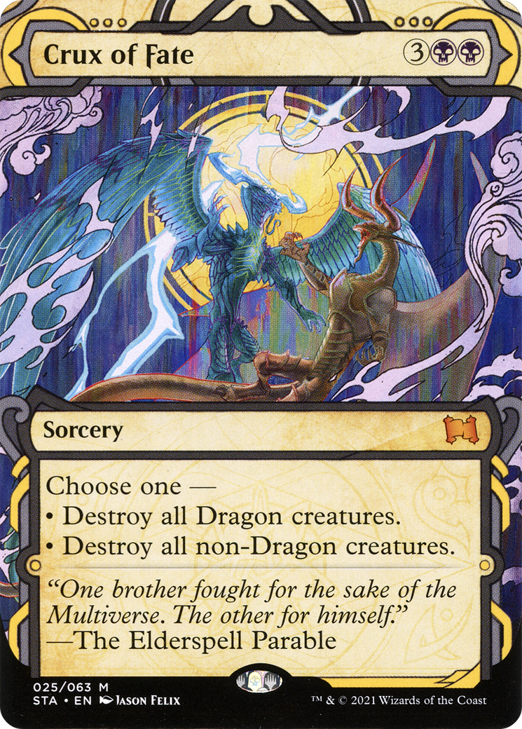 Crux of Fate (STA-025) - Strixhaven Mystical Archive: (Showcase) (Borderless) Etched Foil | Grognard Games