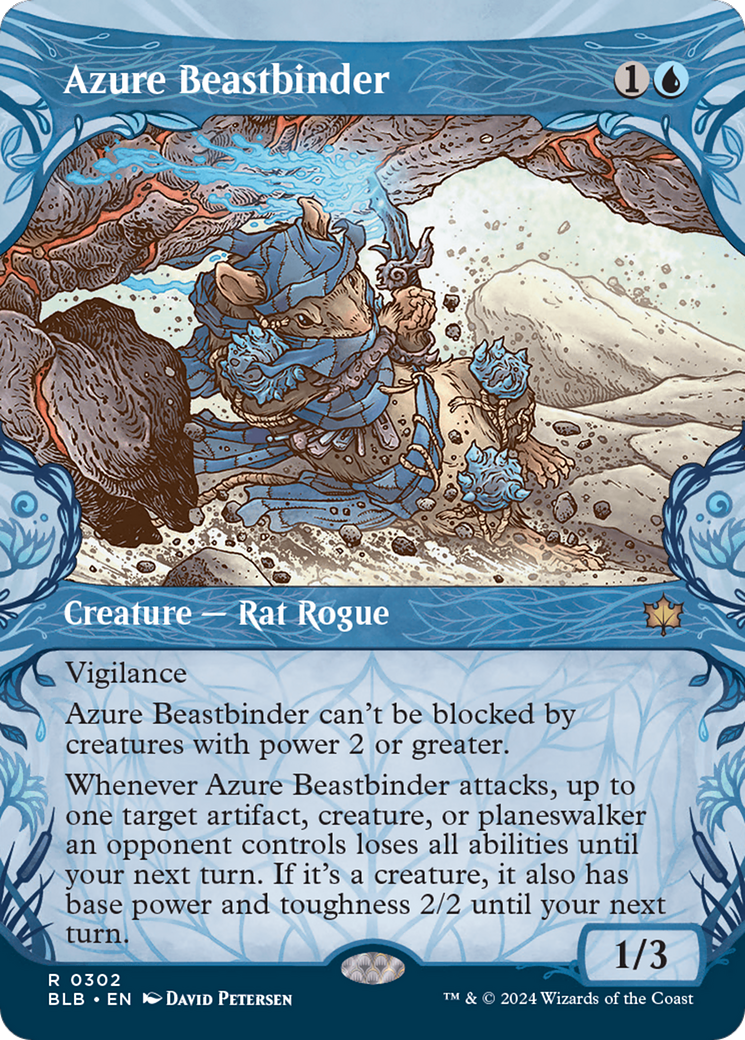 Azure Beastbinder (Showcase) [Bloomburrow] | Grognard Games