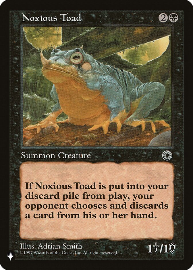 Noxious Toad [The List] | Grognard Games