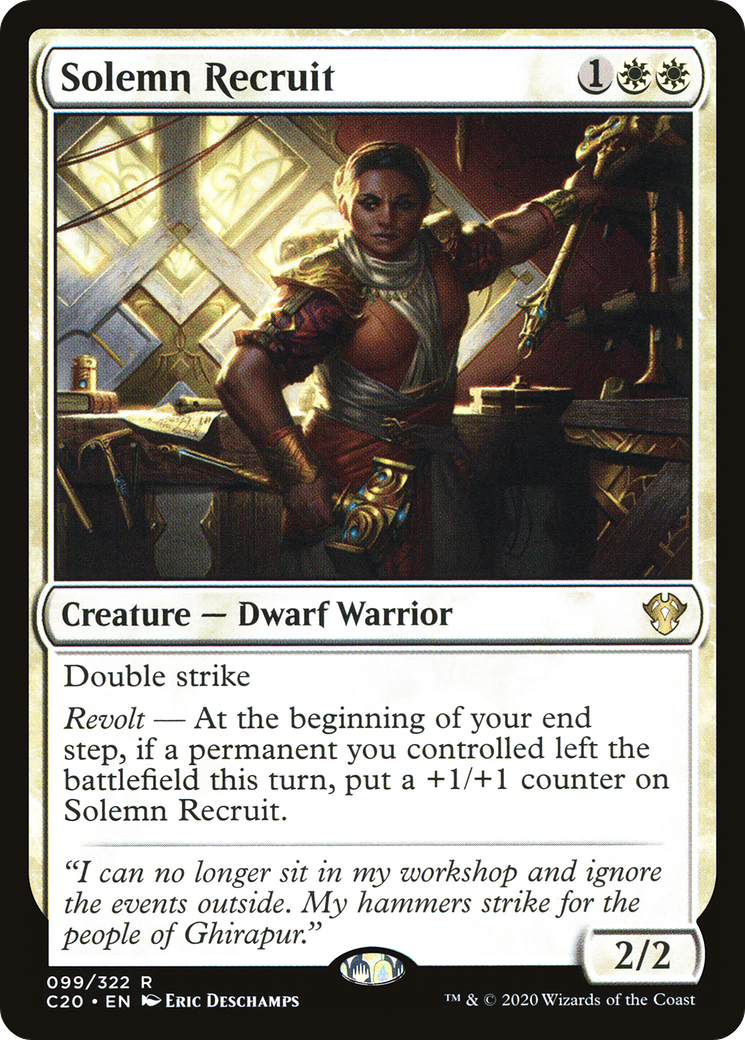 Solemn Recruit [Commander 2020] | Grognard Games