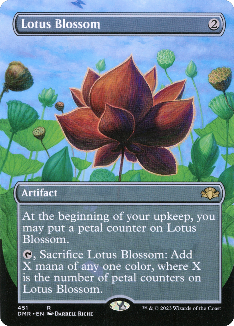 Lotus Blossom (Borderless Alternate Art) [Dominaria Remastered] | Grognard Games